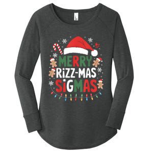 Merry Rizz Mas Sigmas Funny Gen Alpha Xmas Santa Christmas Women's Perfect Tri Tunic Long Sleeve Shirt