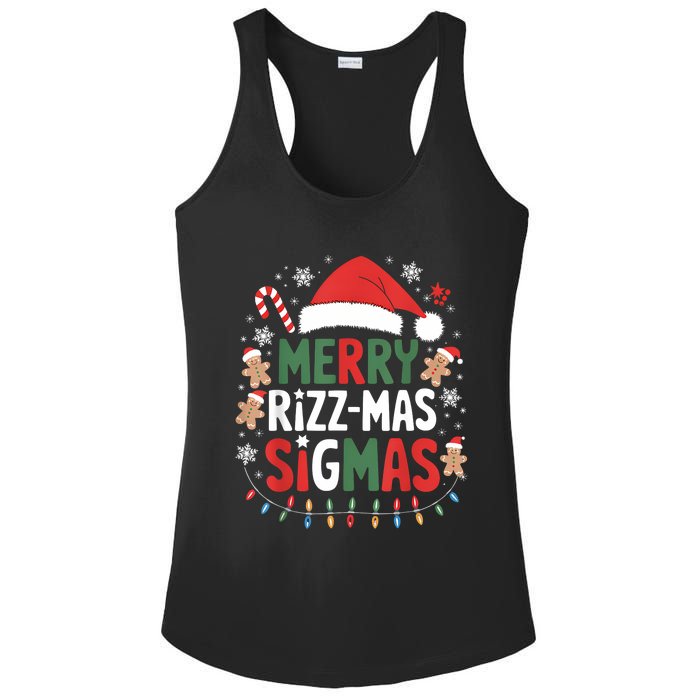 Merry Rizz Mas Sigmas Funny Gen Alpha Xmas Santa Christmas Ladies PosiCharge Competitor Racerback Tank