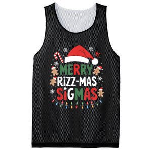 Merry Rizz Mas Sigmas Funny Gen Alpha Xmas Santa Christmas Mesh Reversible Basketball Jersey Tank