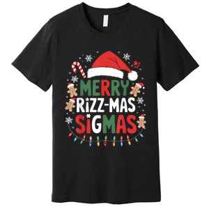 Merry Rizz Mas Sigmas Funny Gen Alpha Xmas Santa Christmas Premium T-Shirt