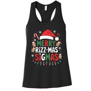 Merry Rizz Mas Sigmas Funny Gen Alpha Xmas Santa Christmas Women's Racerback Tank