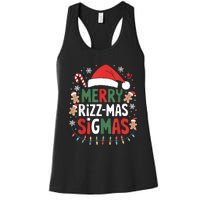 Merry Rizz Mas Sigmas Funny Gen Alpha Xmas Santa Christmas Women's Racerback Tank