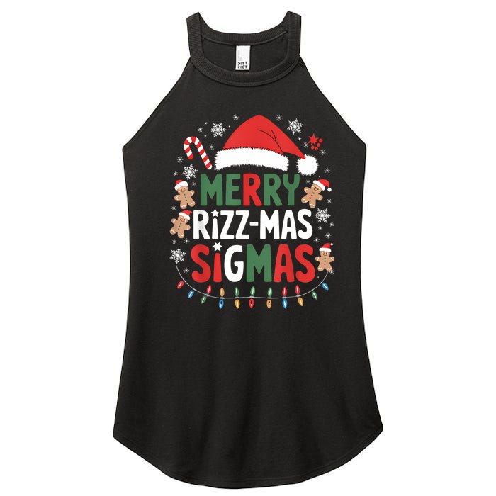 Merry Rizz Mas Sigmas Funny Gen Alpha Xmas Santa Christmas Women's Perfect Tri Rocker Tank