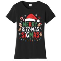 Merry Rizz Mas Sigmas Funny Gen Alpha Xmas Santa Christmas Women's T-Shirt