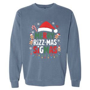 Merry Rizz Mas Sigmas Funny Gen Alpha Xmas Santa Christmas Garment-Dyed Sweatshirt