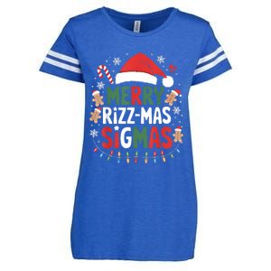 Merry Rizz Mas Sigmas Funny Gen Alpha Xmas Santa Christmas Enza Ladies Jersey Football T-Shirt