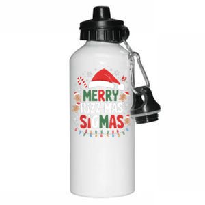 Merry Rizz Mas Sigmas Funny Gen Alpha Xmas Santa Christmas Aluminum Water Bottle