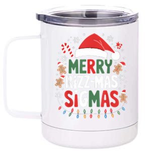 Merry Rizz Mas Sigmas Funny Gen Alpha Xmas Santa Christmas 12 oz Stainless Steel Tumbler Cup