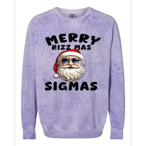 Merry Rizz Mas Sigmas Funny Christmas Colorblast Crewneck Sweatshirt