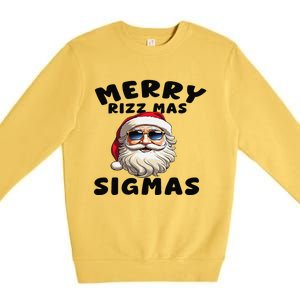 Merry Rizz Mas Sigmas Funny Christmas Premium Crewneck Sweatshirt