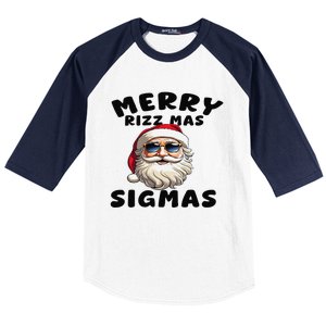 Merry Rizz Mas Sigmas Funny Christmas Baseball Sleeve Shirt