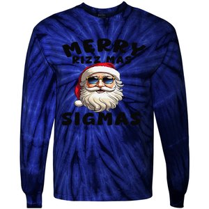 Merry Rizz Mas Sigmas Funny Christmas Tie-Dye Long Sleeve Shirt