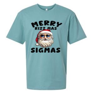 Merry Rizz Mas Sigmas Funny Christmas Sueded Cloud Jersey T-Shirt