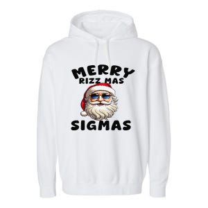 Merry Rizz Mas Sigmas Funny Christmas Garment-Dyed Fleece Hoodie