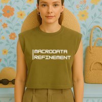 Macrodata Refinement Garment-Dyed Women's Muscle Tee