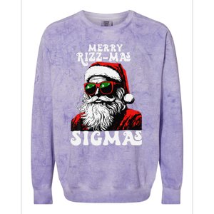 Merry Rizz Mas Sigmas Funny Gen Alpha Xmas Santa Christmas Colorblast Crewneck Sweatshirt