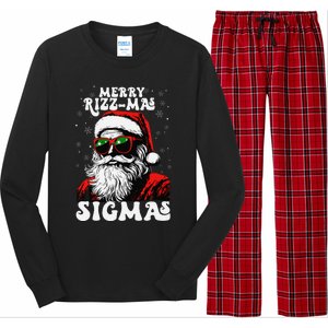 Merry Rizz Mas Sigmas Funny Gen Alpha Xmas Santa Christmas Long Sleeve Pajama Set