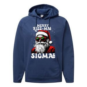 Merry Rizz Mas Sigmas Funny Gen Alpha Xmas Santa Christmas Performance Fleece Hoodie