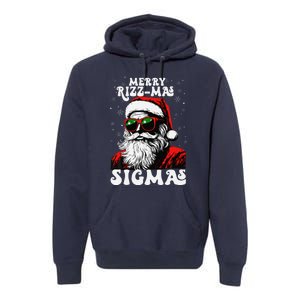 Merry Rizz Mas Sigmas Funny Gen Alpha Xmas Santa Christmas Premium Hoodie