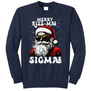 Merry Rizz Mas Sigmas Funny Gen Alpha Xmas Santa Christmas Tall Sweatshirt