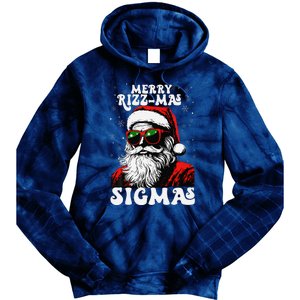 Merry Rizz Mas Sigmas Funny Gen Alpha Xmas Santa Christmas Tie Dye Hoodie