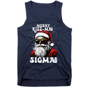 Merry Rizz Mas Sigmas Funny Gen Alpha Xmas Santa Christmas Tank Top