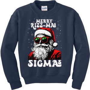 Merry Rizz Mas Sigmas Funny Gen Alpha Xmas Santa Christmas Kids Sweatshirt