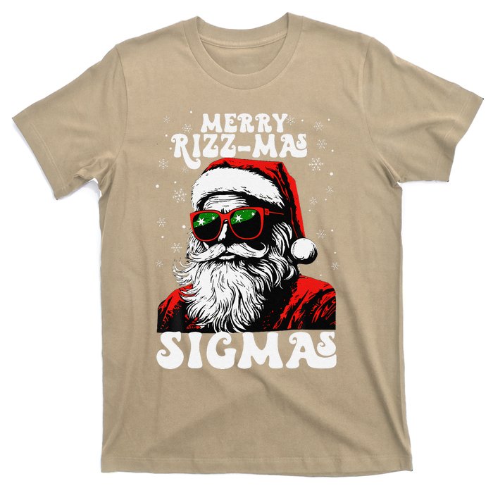 Merry Rizz Mas Sigmas Funny Gen Alpha Xmas Santa Christmas T-Shirt