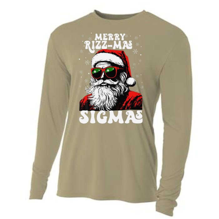 Merry Rizz Mas Sigmas Funny Gen Alpha Xmas Santa Christmas Cooling Performance Long Sleeve Crew