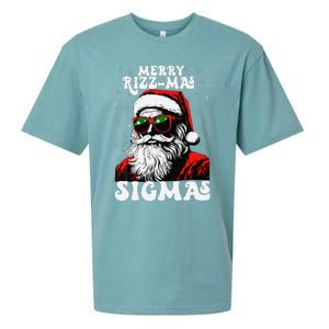 Merry Rizz Mas Sigmas Funny Gen Alpha Xmas Santa Christmas Sueded Cloud Jersey T-Shirt