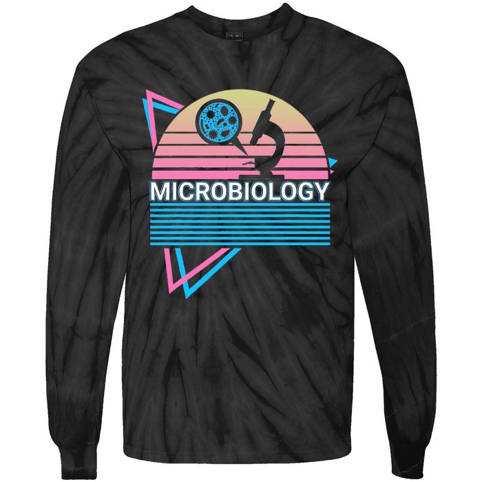 Microbiology Retro Tie-Dye Long Sleeve Shirt