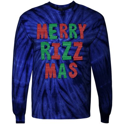 Merry R.I.Z.Z. Mas Sigmas Gen Alpha Middle School Christmas Tie-Dye Long Sleeve Shirt