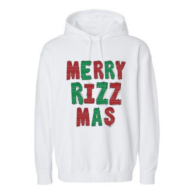 Merry R.I.Z.Z. Mas Sigmas Gen Alpha Middle School Christmas Garment-Dyed Fleece Hoodie