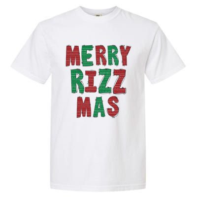 Merry R.I.Z.Z. Mas Sigmas Gen Alpha Middle School Christmas Garment-Dyed Heavyweight T-Shirt