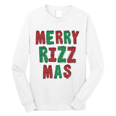 Merry R.I.Z.Z. Mas Sigmas Gen Alpha Middle School Christmas Long Sleeve Shirt