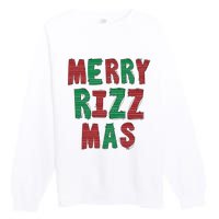 Merry R.I.Z.Z. Mas Sigmas Gen Alpha Middle School Christmas Premium Crewneck Sweatshirt