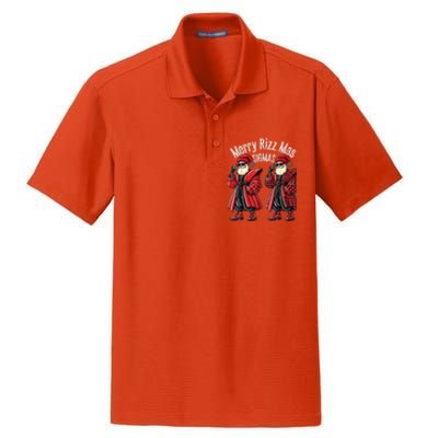 Merry R.I.Z.Z Mas Sigmas Gen Alpha Middle School Christmas Dry Zone Grid Polo