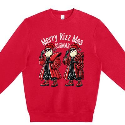 Merry R.I.Z.Z Mas Sigmas Gen Alpha Middle School Christmas Premium Crewneck Sweatshirt