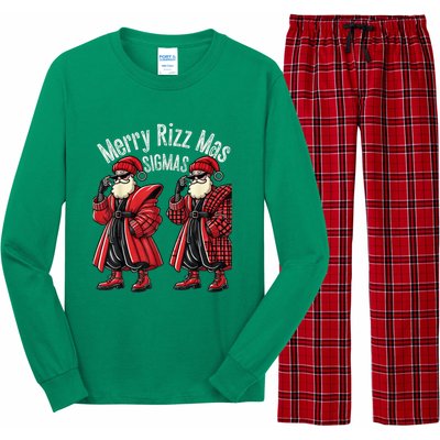 Merry R.I.Z.Z Mas Sigmas Gen Alpha Middle School Christmas Long Sleeve Pajama Set