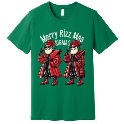 Merry R.I.Z.Z Mas Sigmas Gen Alpha Middle School Christmas Premium T-Shirt