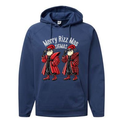 Merry R.I.Z.Z Mas Sigmas Gen Alpha Middle School Christmas Performance Fleece Hoodie