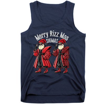 Merry R.I.Z.Z Mas Sigmas Gen Alpha Middle School Christmas Tank Top