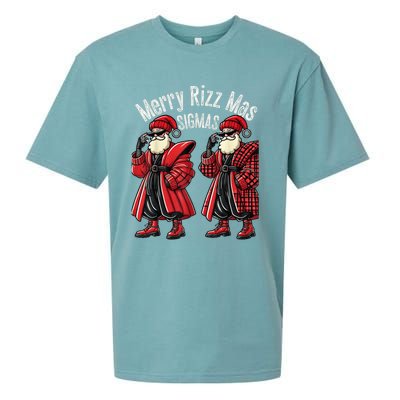 Merry R.I.Z.Z Mas Sigmas Gen Alpha Middle School Christmas Sueded Cloud Jersey T-Shirt