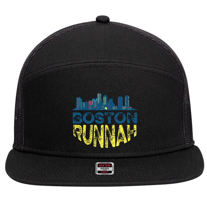 Marathon Runner Miles Runnah 7 Panel Mesh Trucker Snapback Hat