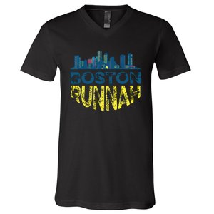 Marathon Runner Miles Runnah V-Neck T-Shirt