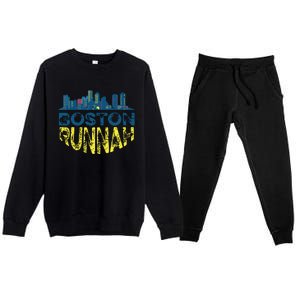 Marathon Runner Miles Runnah Premium Crewneck Sweatsuit Set