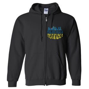 Marathon Runner Miles Runnah Full Zip Hoodie