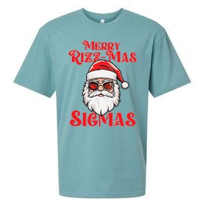 Merry Rizz Mas Sigmas Funny Gen Alpha Xmas Santa Christmas Sueded Cloud Jersey T-Shirt