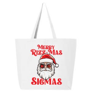 Merry Rizz Mas Sigmas Funny Gen Alpha Xmas Santa Christmas 25L Jumbo Tote