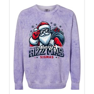 Merry Rizz Mas Sigmas Gen Alpha Middle School Christmas Colorblast Crewneck Sweatshirt